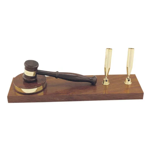 Sifthalter & Richterhammer aus Holz/Messing 22,5 x 6 cm