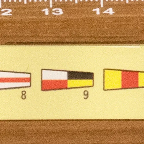 Lineal- Flaggenzahlen in Nahaufnahme