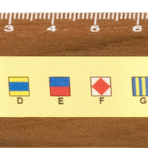 Detailansicht von Lineal- Flaggenalphabet