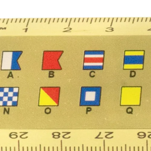 Detailansicht von Lineal Flaggenalphabet 30cm