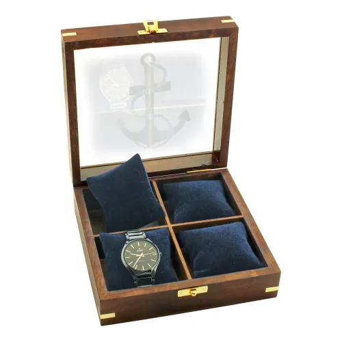 Detailansicht von Aufbewahrungsbox für Uhren oder Schmuck