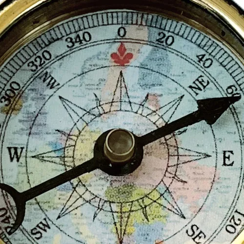 Kompass mit Ring – weitere Ansicht