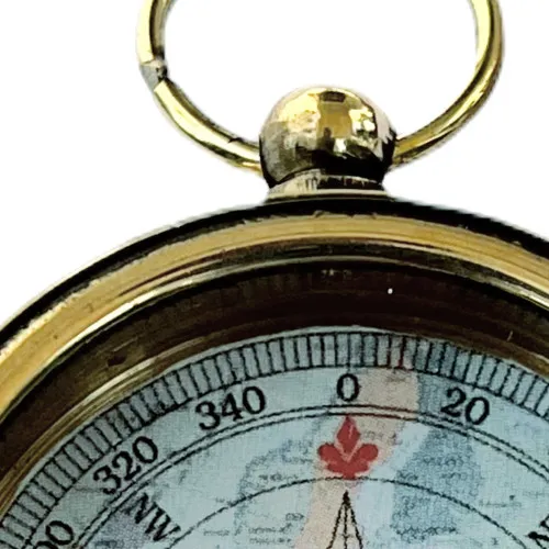 Kompass mit Ring – Detail der Oberfläche