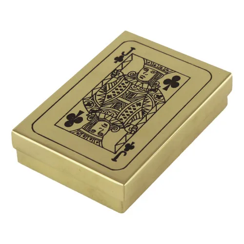 Kartenbox Kartenspiel aus Messing 7 x 10 cm
