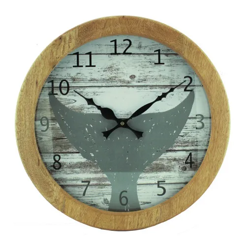 Wanduhr Nautik aus Mangoholz