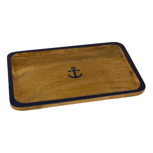 Anker Teller / Schale aus Mango-Holz 30 x 1,5 cm
