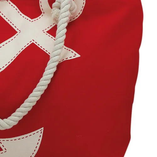 Strandtasche / Handtasche mit Anker-Motiv in Nahaufnahme