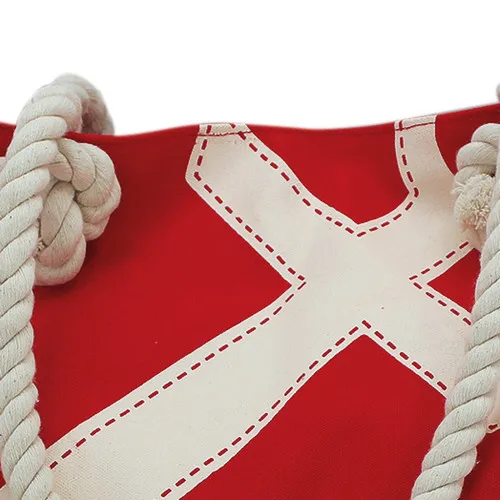 Strandtasche / Handtasche mit Anker-Motiv – Detail der Oberfläche