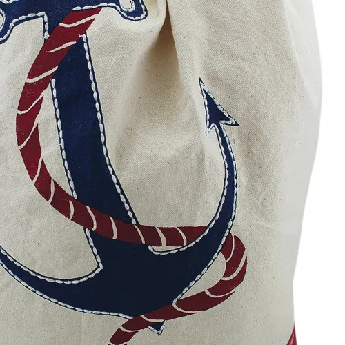 Strandbeutel / Rucksack mit Anker-Motiv in Nahaufnahme