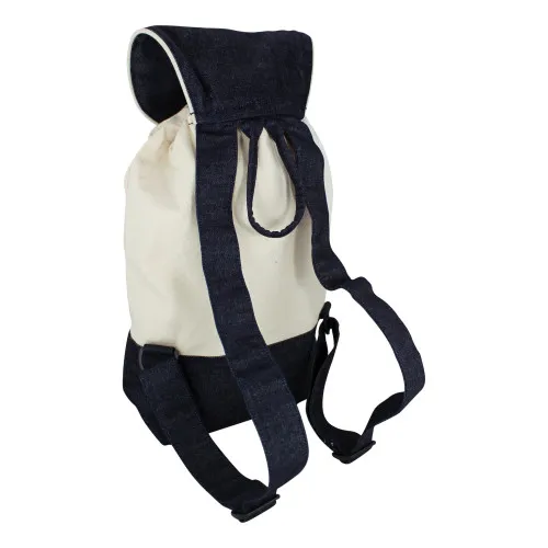 Detailansicht von Strandbeutel / Rucksack mit Anker-Motiv