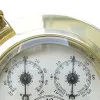 Uhr, Thermo- & Hygrometer im Bullauge – Detail der Oberfläche
