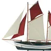 Detailansicht von Segel-Yacht
