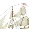 Schiffsmodell - H.M.S.Victory – Detail der Oberfläche