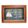 Knotentafel hinter Glas