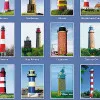 Platz-Untersetzer deutsche Leuchttürme – weitere Ansicht