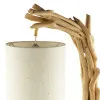 Detailansicht von Treibholz-Lampe mit Schirm