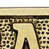 Türschild BAIN – Detail der Oberfläche