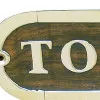 Detailansicht von Türschild TOILETTES