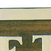 Türschild TOILETTES – Detail der Oberfläche