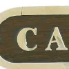 Detailansicht von Türschild CAPTAIN