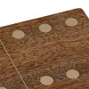 Domino-Spiel in Holzbox – Detail der Oberfläche