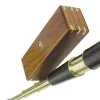 Detailansicht von Teleskop mit Ledereinfassung