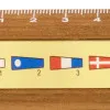 Detailansicht von Lineal- Flaggenzahlen