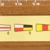 Lineal- Flaggenzahlen in Nahaufnahme