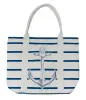 Detailansicht von Strandtasche / Handtasche mit Anker-Motiv