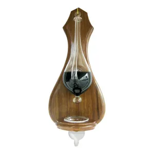 Wetterglas Tropfenfänger Wetterstation aus Holz 15 x 36 cm