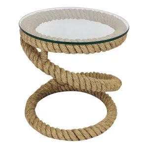 Tisch - Tau maritime Möbel aus TauwerkGlas 51 cm