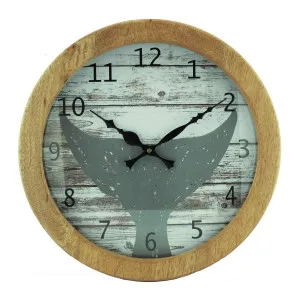 Wanduhr Nautik aus Mangoholz